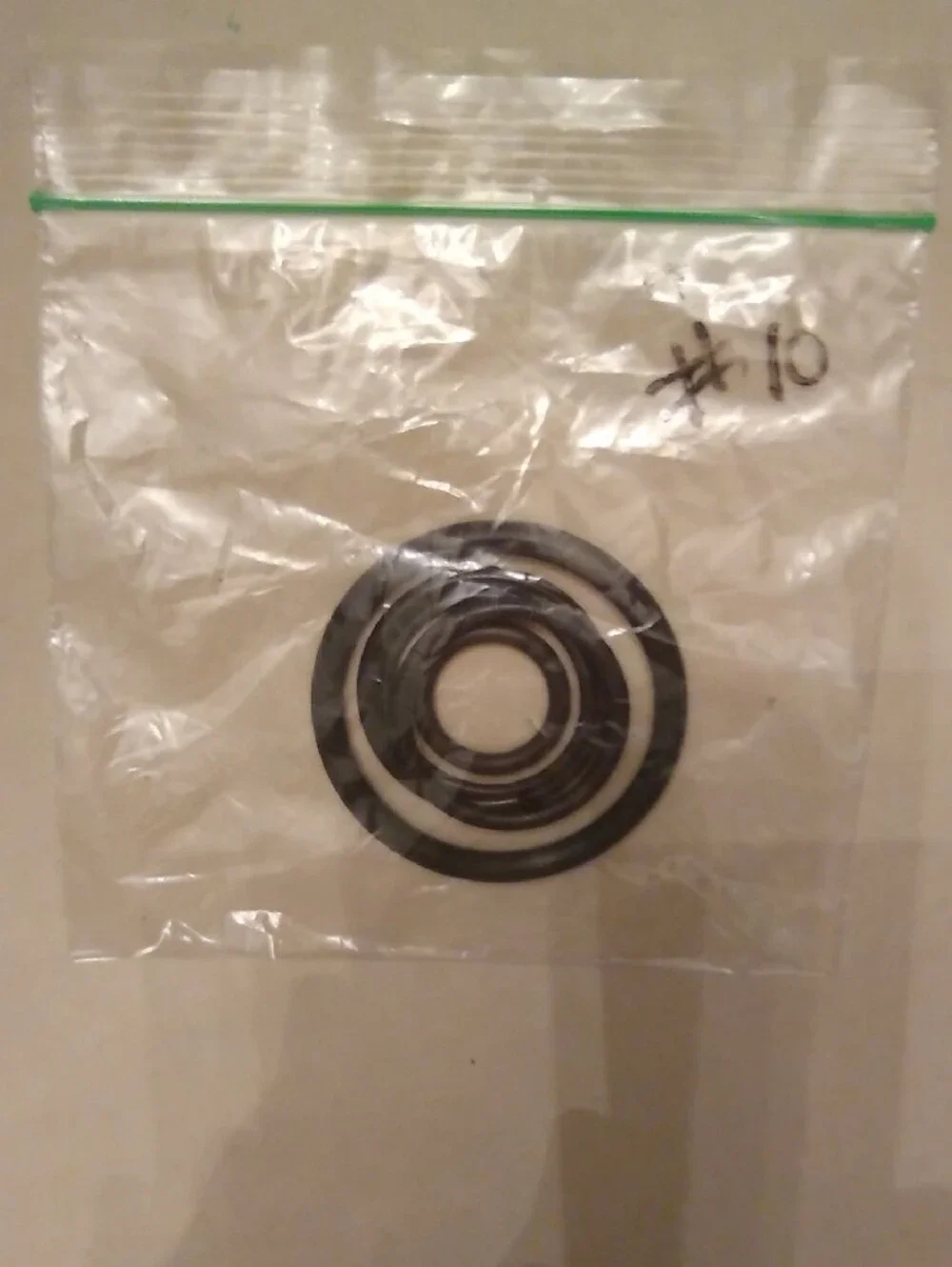 Set of 5 C-ring Black Rubber - Multi Size Pack, #10